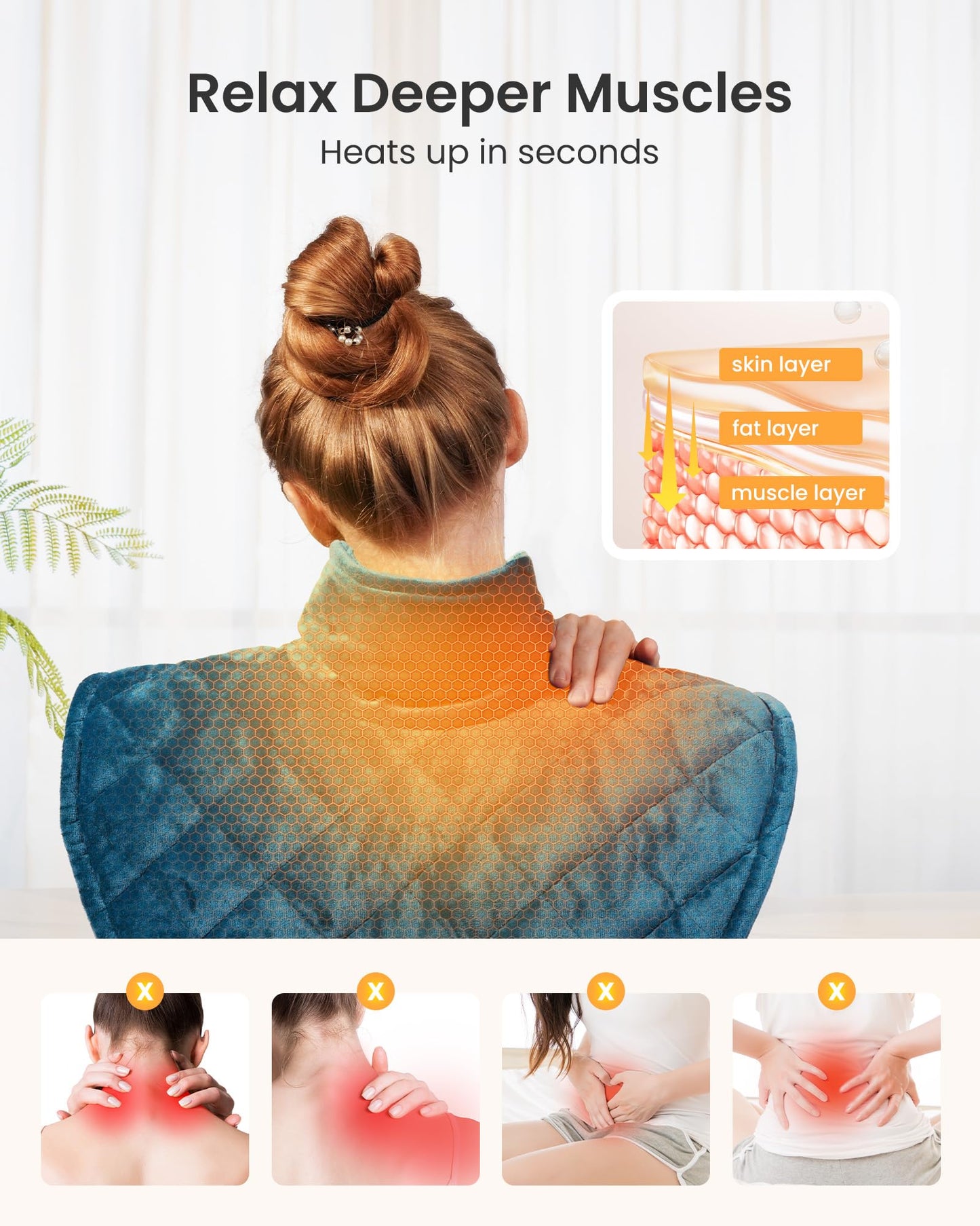 Weighted Heating Pad for Neck and Shoulders