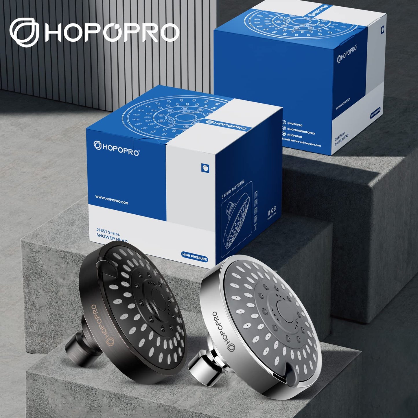 HOPOPRO 5-Mode High Pressure Shower Head