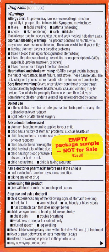 2 Pack Rite Aid Dye-Free Ibuprofen Drops