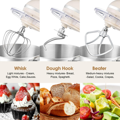 Aucma 6.5QT 660W Tilt-Head Stand Mixer