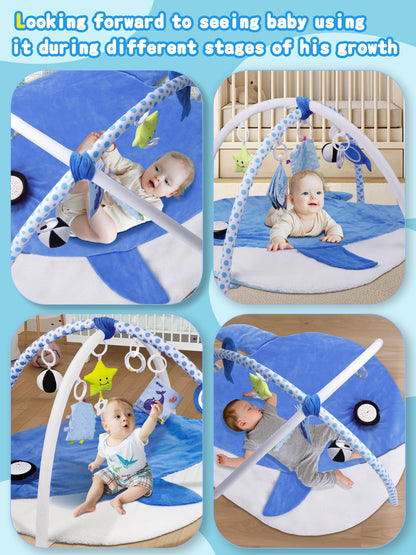 Baby Play Gym Mat with Music & Lights