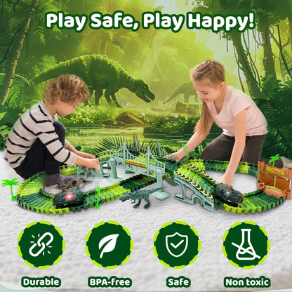 Dinosaur Race Track Toy Set by Boffe