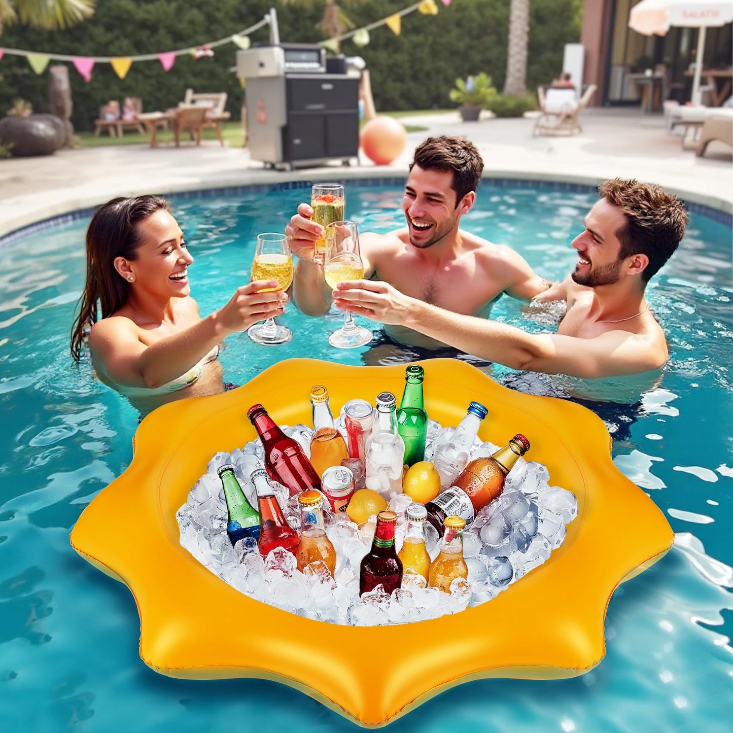 2-Pack Inflatable Serving Bars for Pool Parties
