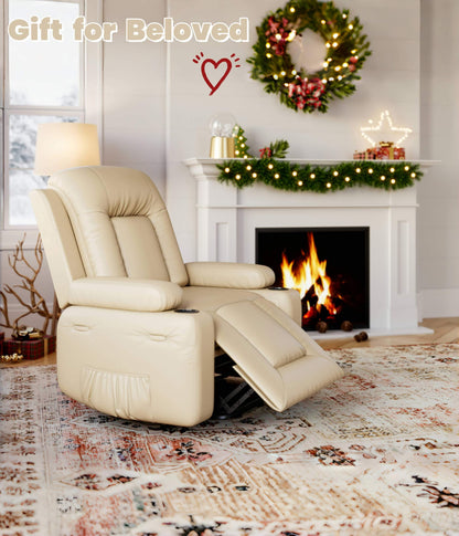 Oversized Wide Power Lift Recliner Chair - Heat and Massage, Faux PU Leather Lift Recliner Chair for the Elderly, Adjustable Back and Legs, Designed for the Elderly and People with mobility impaired