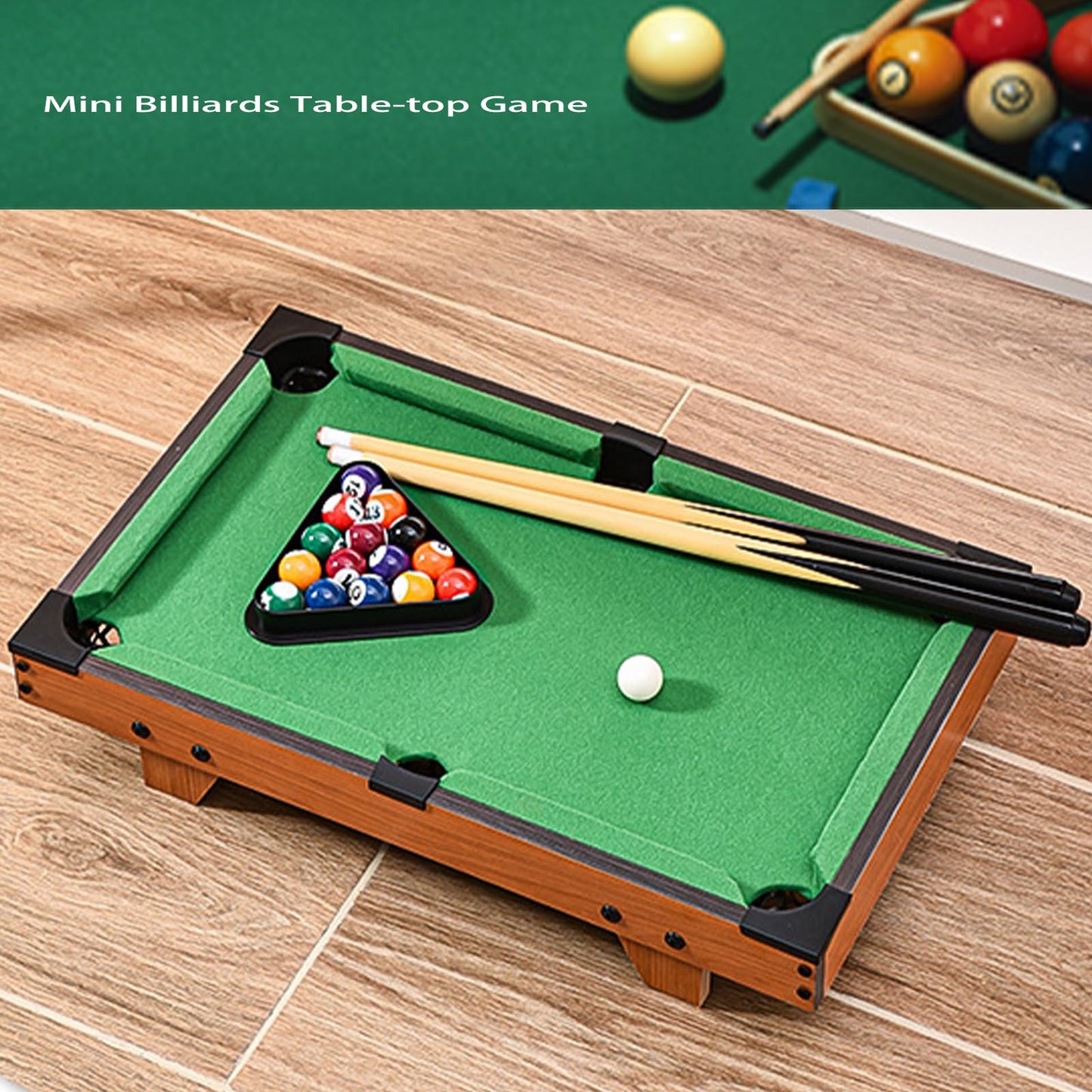 Hora de Lima Mini Pool Table for Kids Mini Billiards Table-Top Game Pool Table Toy for Cat Pool Tables Fun for Kids Birthday Children's Day Gift (27")