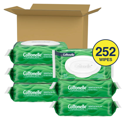 Cottonelle GentlePlus Flushable Wipes with Aloe