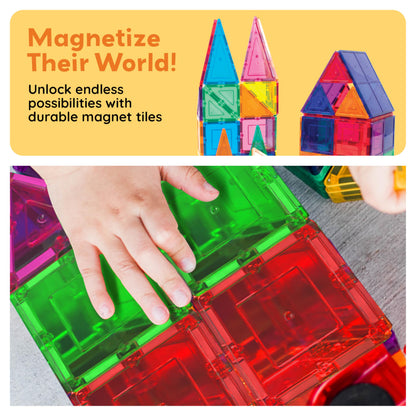 PicassoTiles 100-Piece Clear Magnetic Building Set