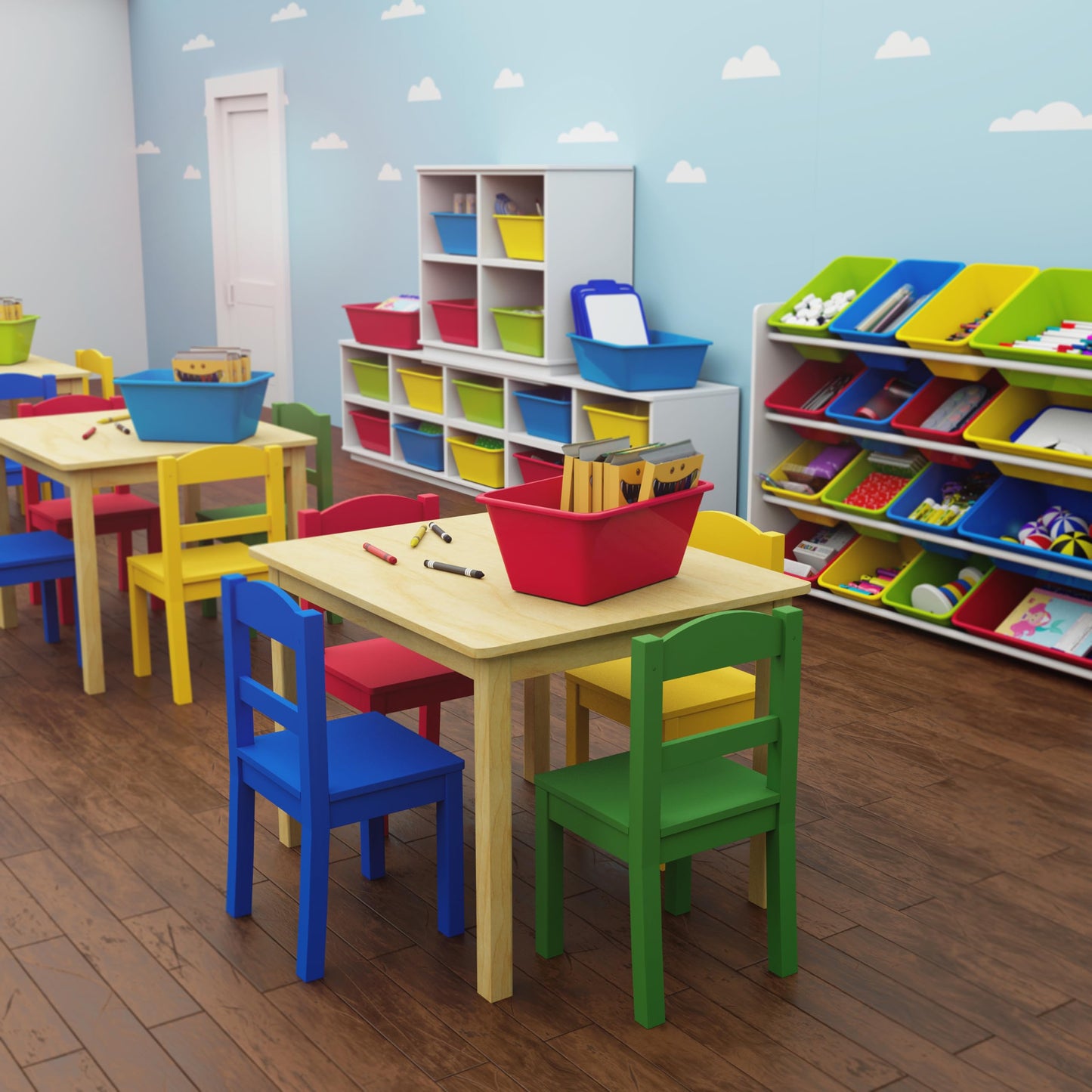 Humble Crew Kids Wooden Table and Chair Set