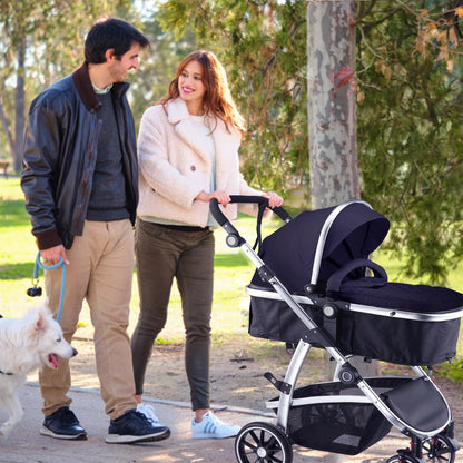 Hagaday 2-in-1 Convertible Baby Stroller with Canopy