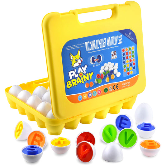 26 Pc Montessori Alphabet Matching Eggs Educational Toy
