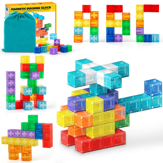 56 PCS Magnetic Building Blocks for Toddlers