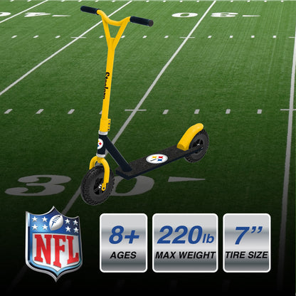 Hover-1 NFL Off-Road Kick Scooter - Official NFL Logos and Colors - Pittsburgh Steelers