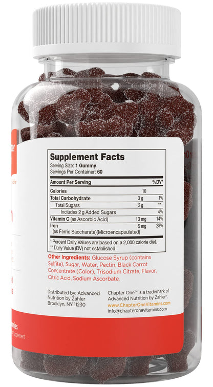 Zahler Iron Gummies with Vitamin C - 60 Count