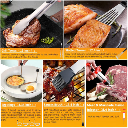 136 PCS Griddle Accessories Kit for BBQ Grilling