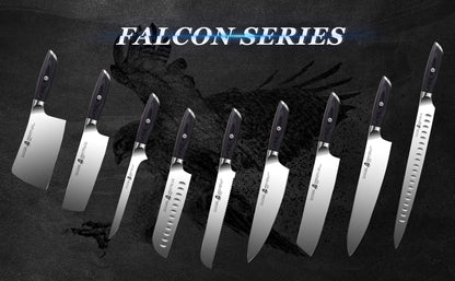 TUO Kitchen Santoku Knife - 7 Inch Asian Knife Japanese Chef Knife- German HC Steel Kitchen Knife with Pakkawood Handle - FALCON SERIES with Gift Box