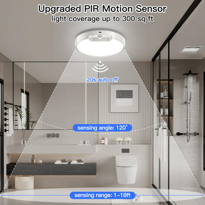 Rechargeable Motion Sensor Ceiling Light with Remote