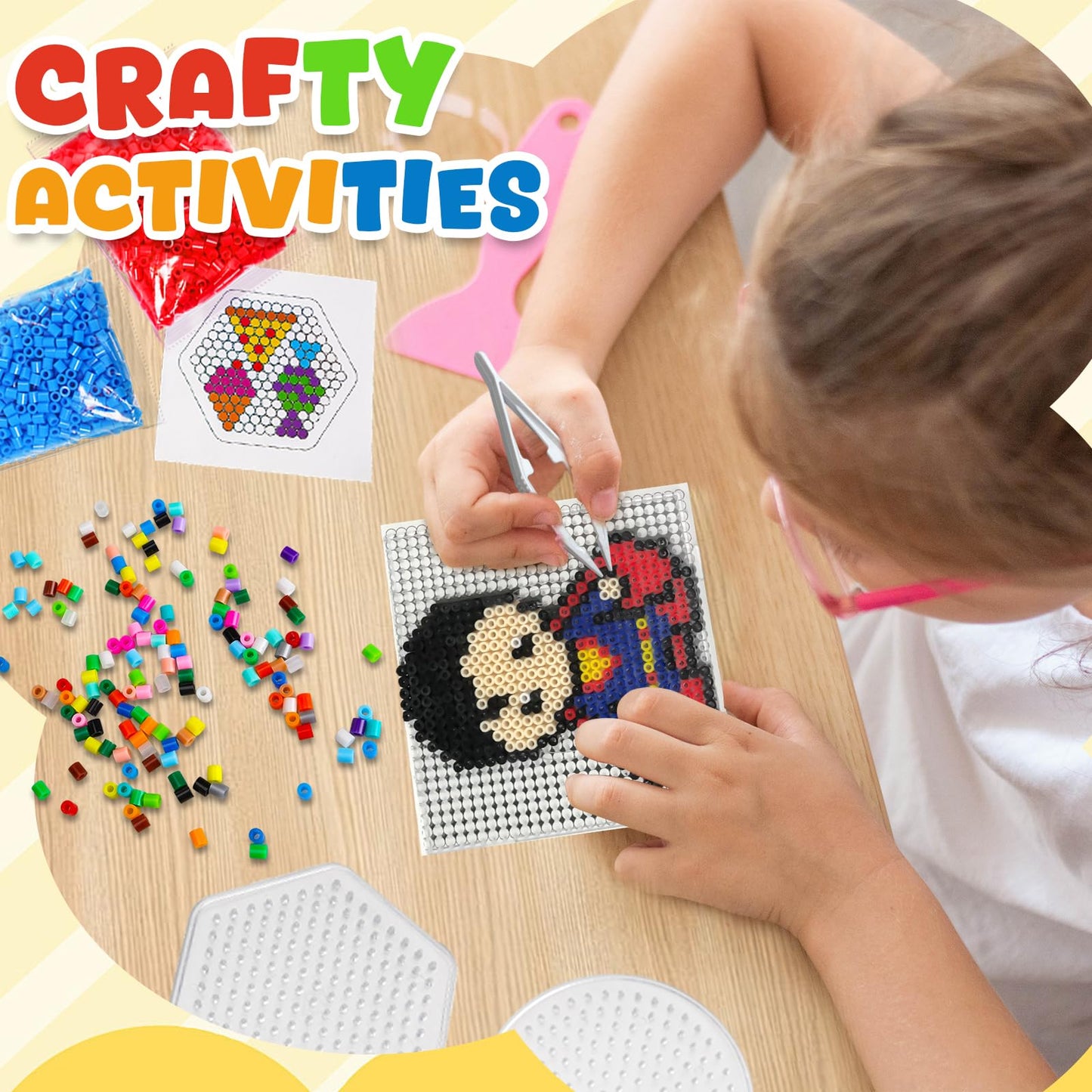 23000+ Fuse Beads Kit with Pegboards and Patterns