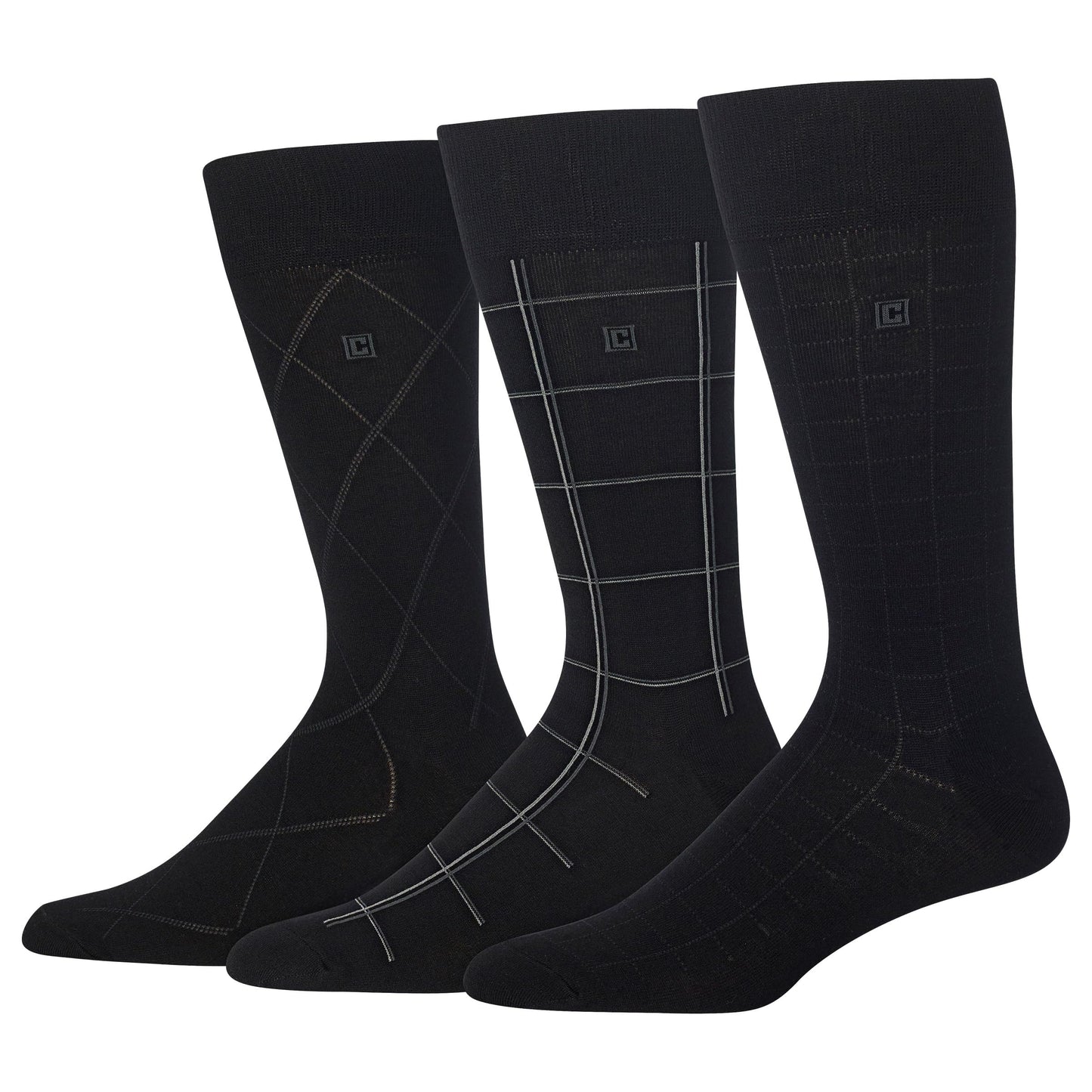 3 Pair Chaps Men's Classic Dress Socks