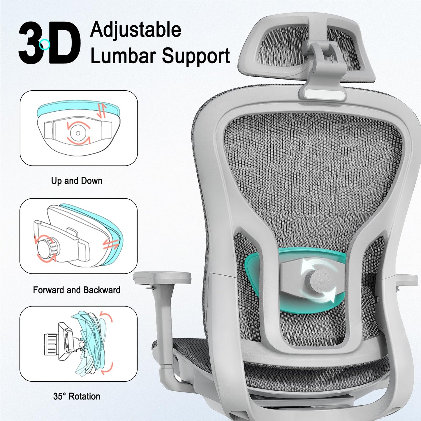 Ergonomic Big and Tall Office Chair with Support