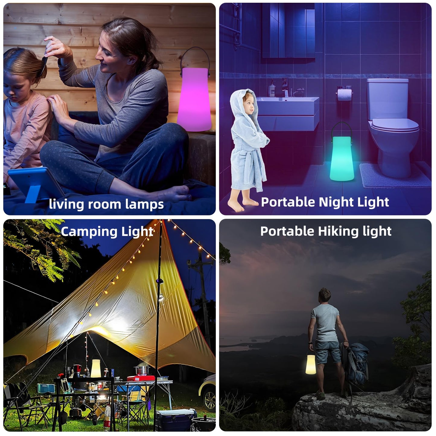 Portable LED Camping Lantern with Remote Control