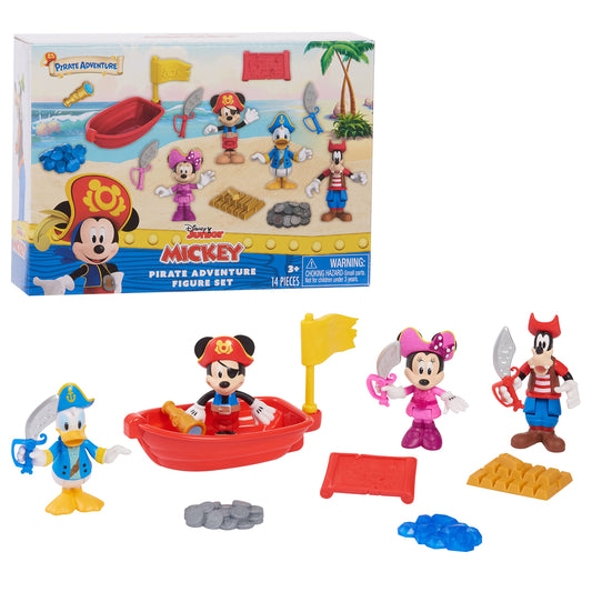 Mickey Mouse Pirate Adventure Figure Set, Kids Toys for Ages 3 Up, Amazon Exclusive