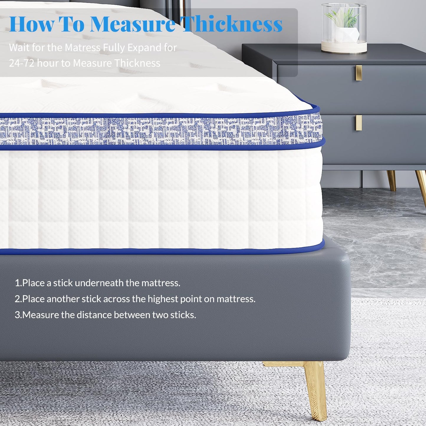 Queen Gel Memory Foam Pocket Spring Mattress