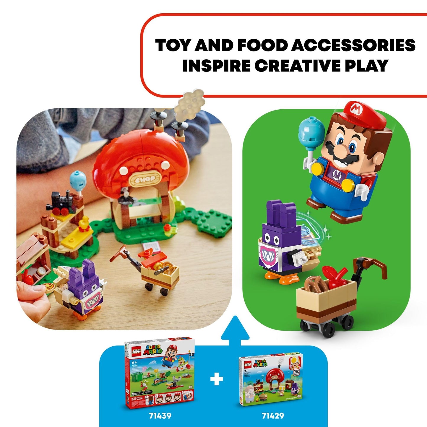 LEGO Super Mario Nabbit at Toad’s Shop Expansion Set, Build and Display Toy for Kids, Video Game Toy Gift Idea for Gamers, Boys and Girls Ages 7 and Up, 71429