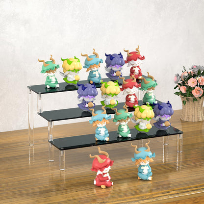 Acrylic Display Risers,Perfume Organizer,Display Riser,Cupcake Display Stand Steps, Organizer Shelf Stand for Figures, Dessert, Cosmetics, Lotion, Cream and Cologne Organizer