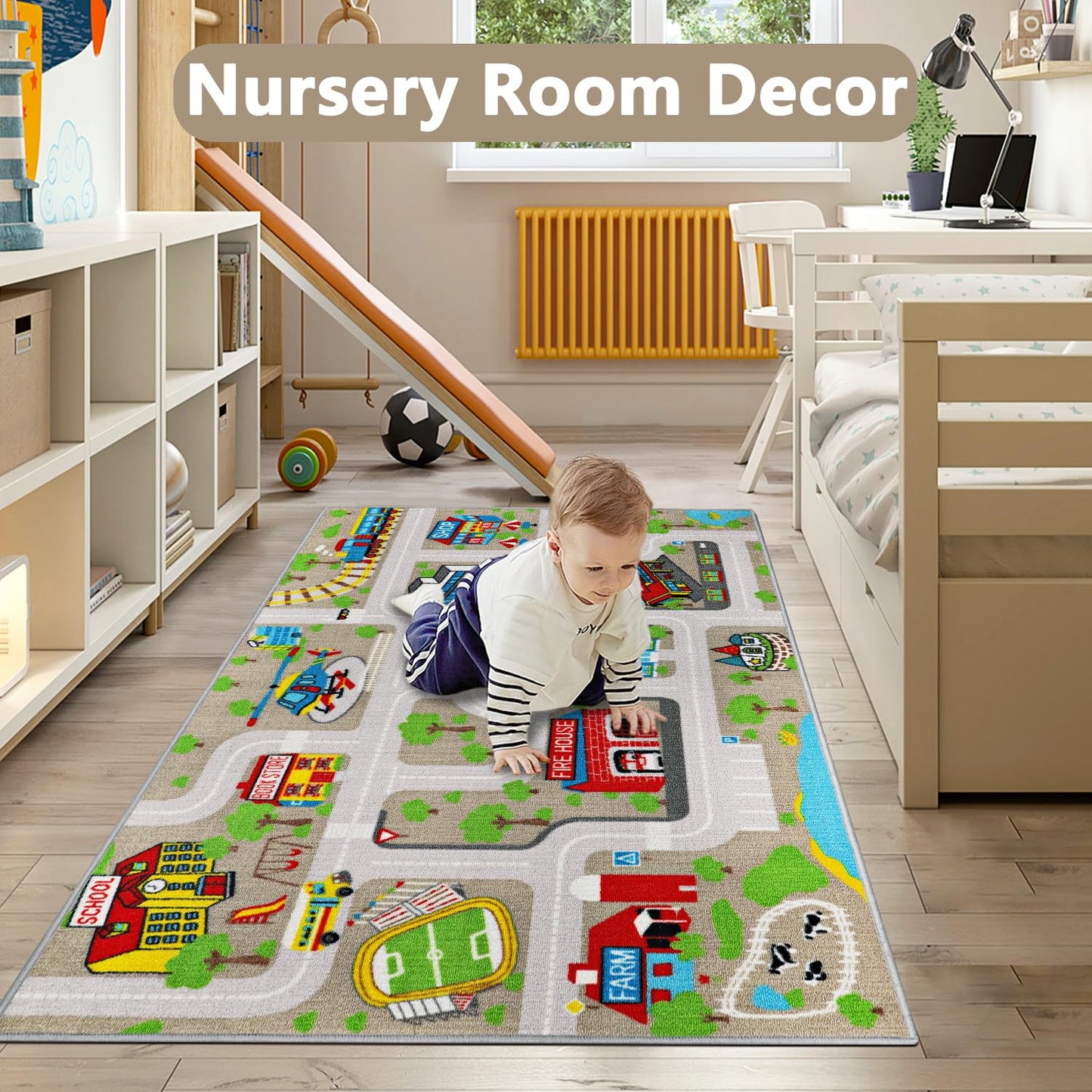 Kids Educational Traffic Road Play Rug 5.2'x3.3'