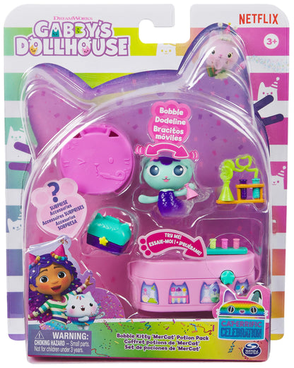 Gabby's Dollhouse Mercat Bobble Figure with Furniture