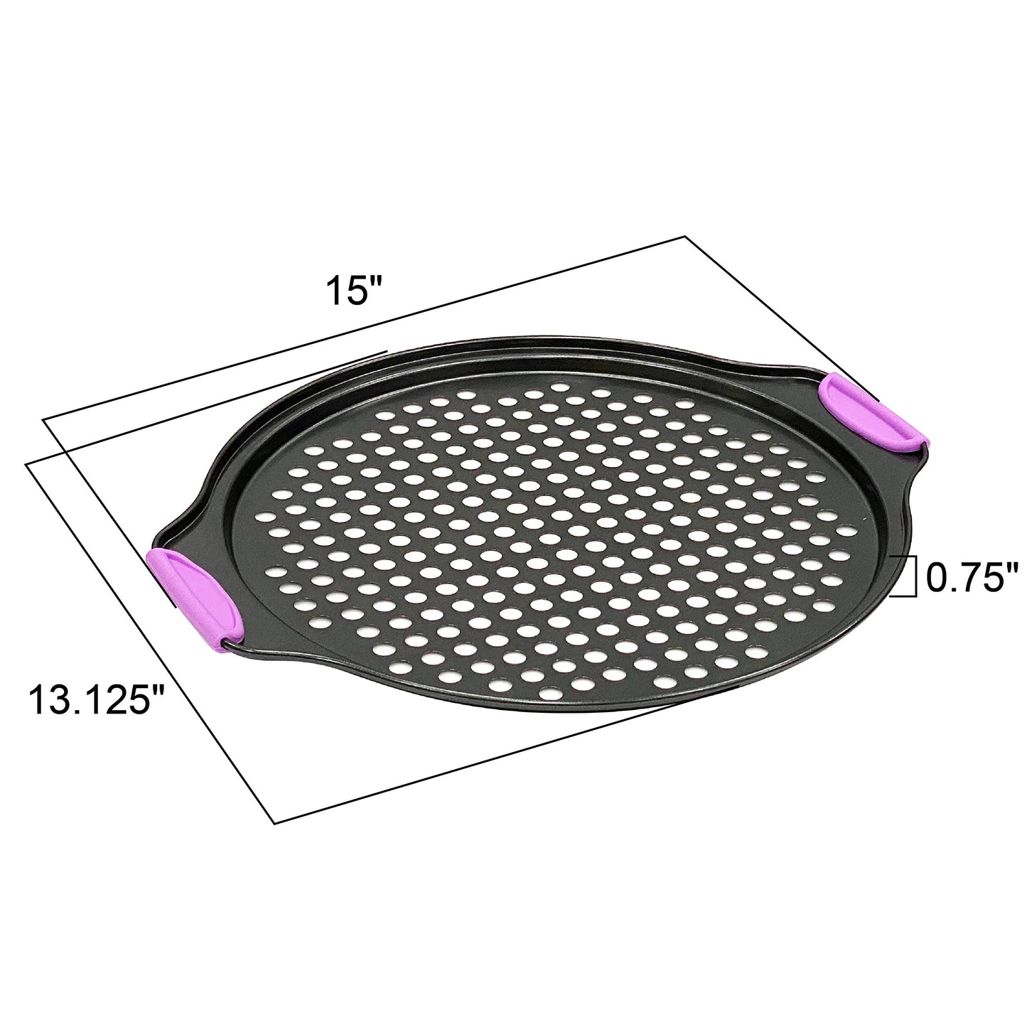 13-Inch Non-Stick Pizza Pan Set with Handles