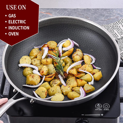 Tri-Ply Stainless Steel Non-Stick Sauté Pan Set