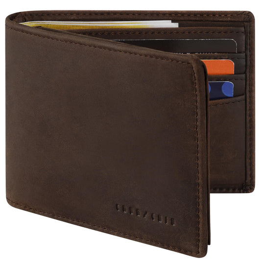 Leather RFID Blocking Slim Wallet for Men