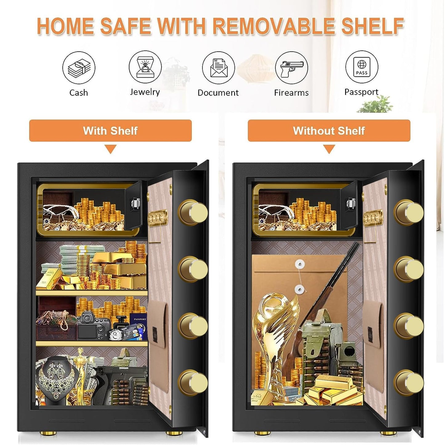 Extra Large Fireproof Safe with Lock Box
