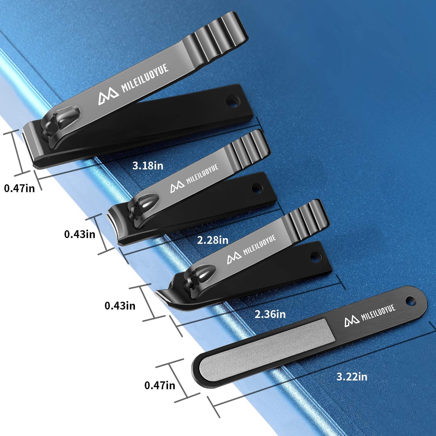 Nail Clippers Set with File in Metal Box