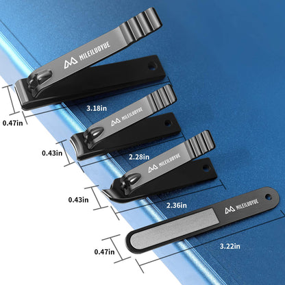 Nail Clippers Set with File in Metal Box