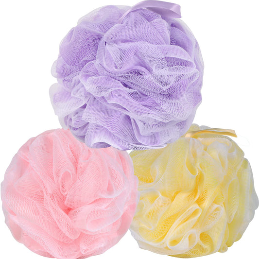 BCKENEY Bath Loofah Sponge Soft Mesh Shower Puff for Body Wash Bath Sponge Body Scrubber for Women & Men Body Exfoliator-Bathing Accessories