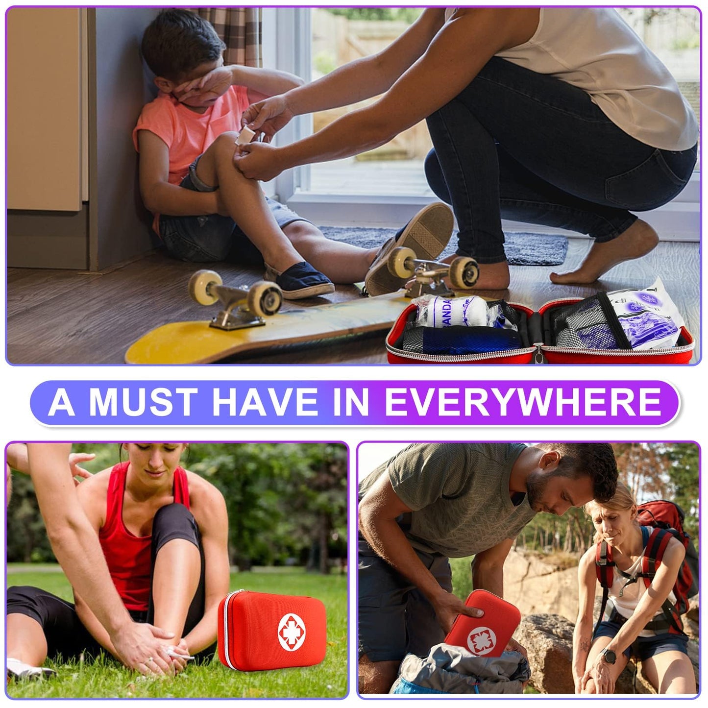 275Pcs Car First Aid Kit for Emergencies