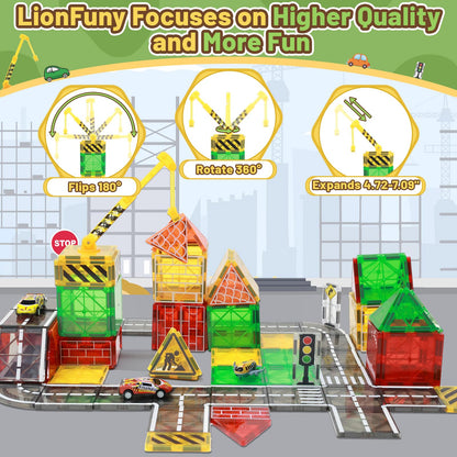 Magnetic Tiles Construction Set for Kids 3-12