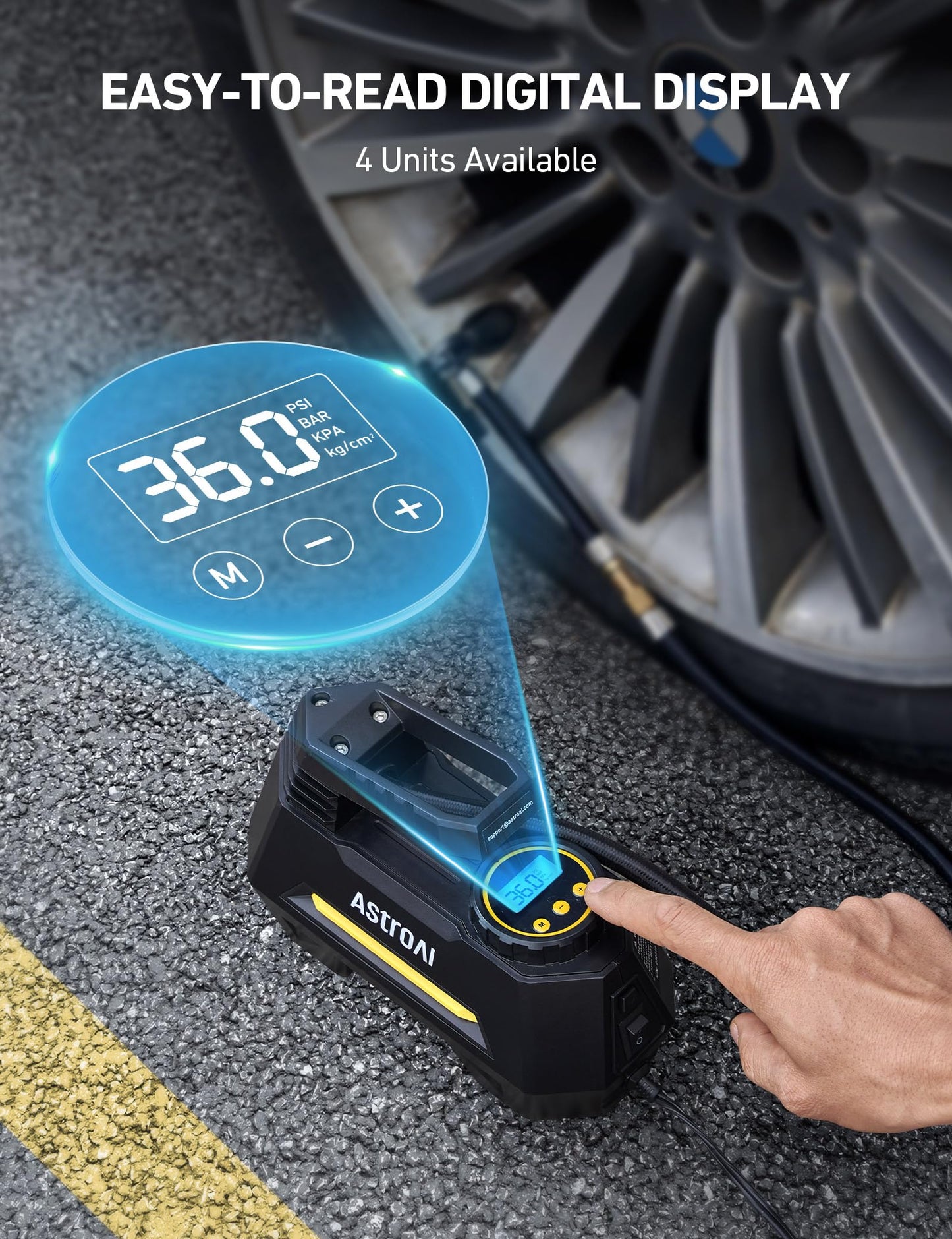 AstroAI Portable Tire Inflator with LED Light