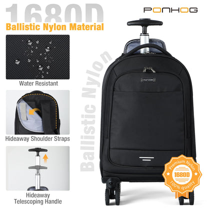 Rolling Backpack with 4 Spinner Wheels