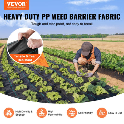 VEVOR Heavy Duty Garden Barrier Fabric 3x100FT