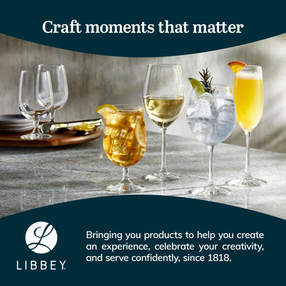 Libbey Set of 6 Elegant Champagne Flutes