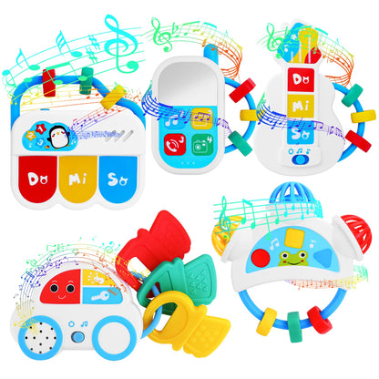 Baby Rattle Teething Toys - 5PCS Infant Set