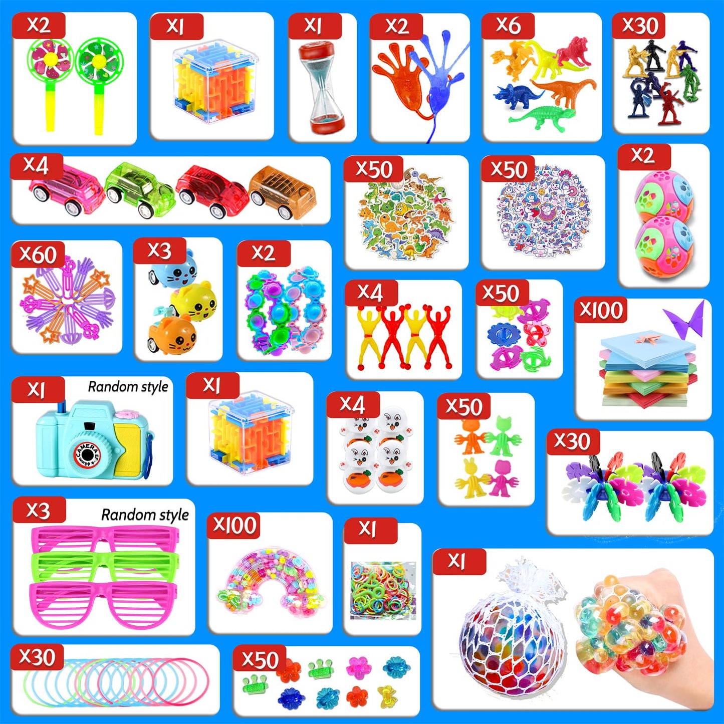 Fidget Toys Pack for Kids, 1000pcs Party Favors