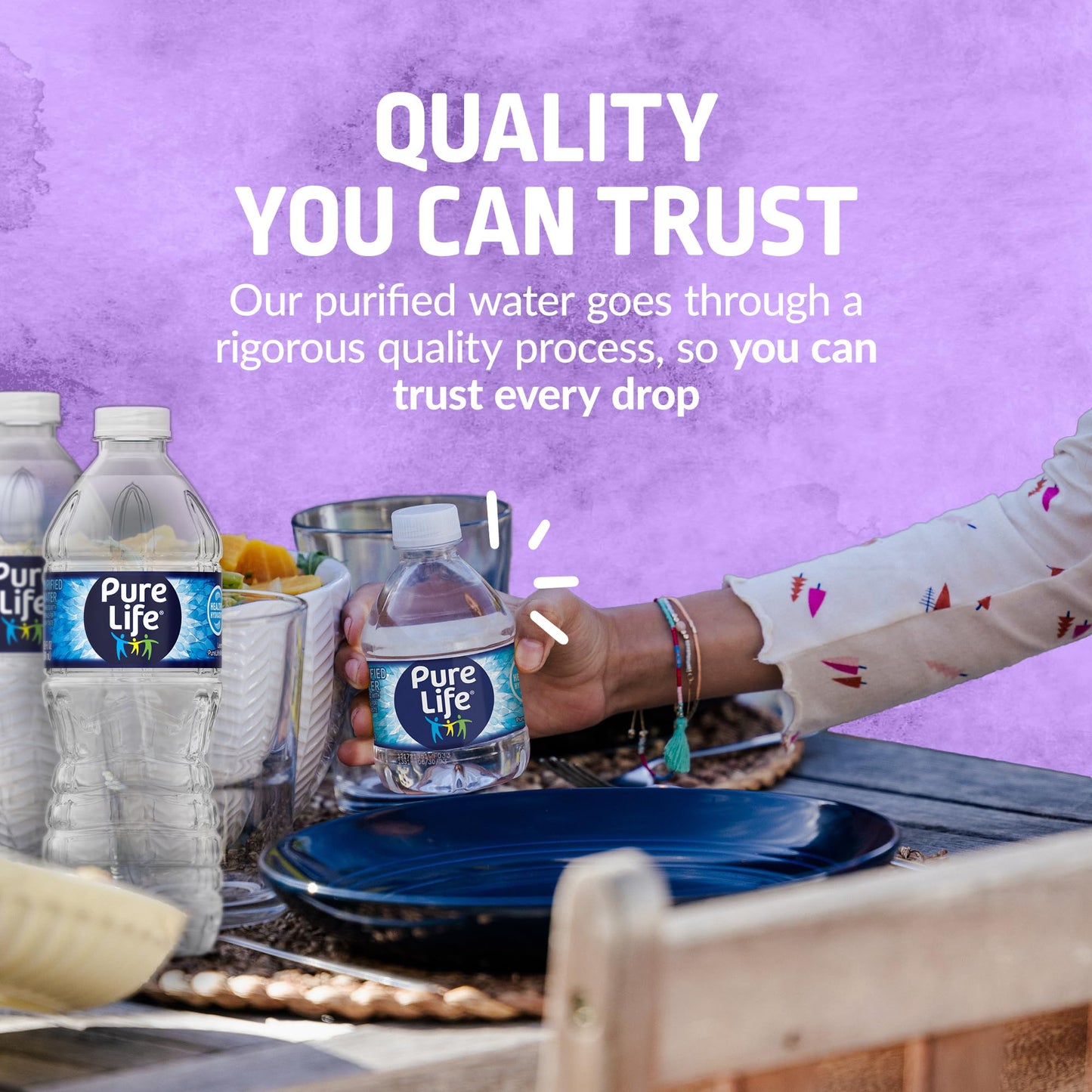 24 Pack Pure Life Purified Water Bottles