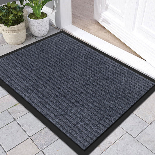Non-Slip Grey Front Doormat for Indoor/Outdoor