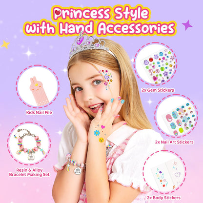 Kids Washable Makeup Kit with Mirror & Jewelry