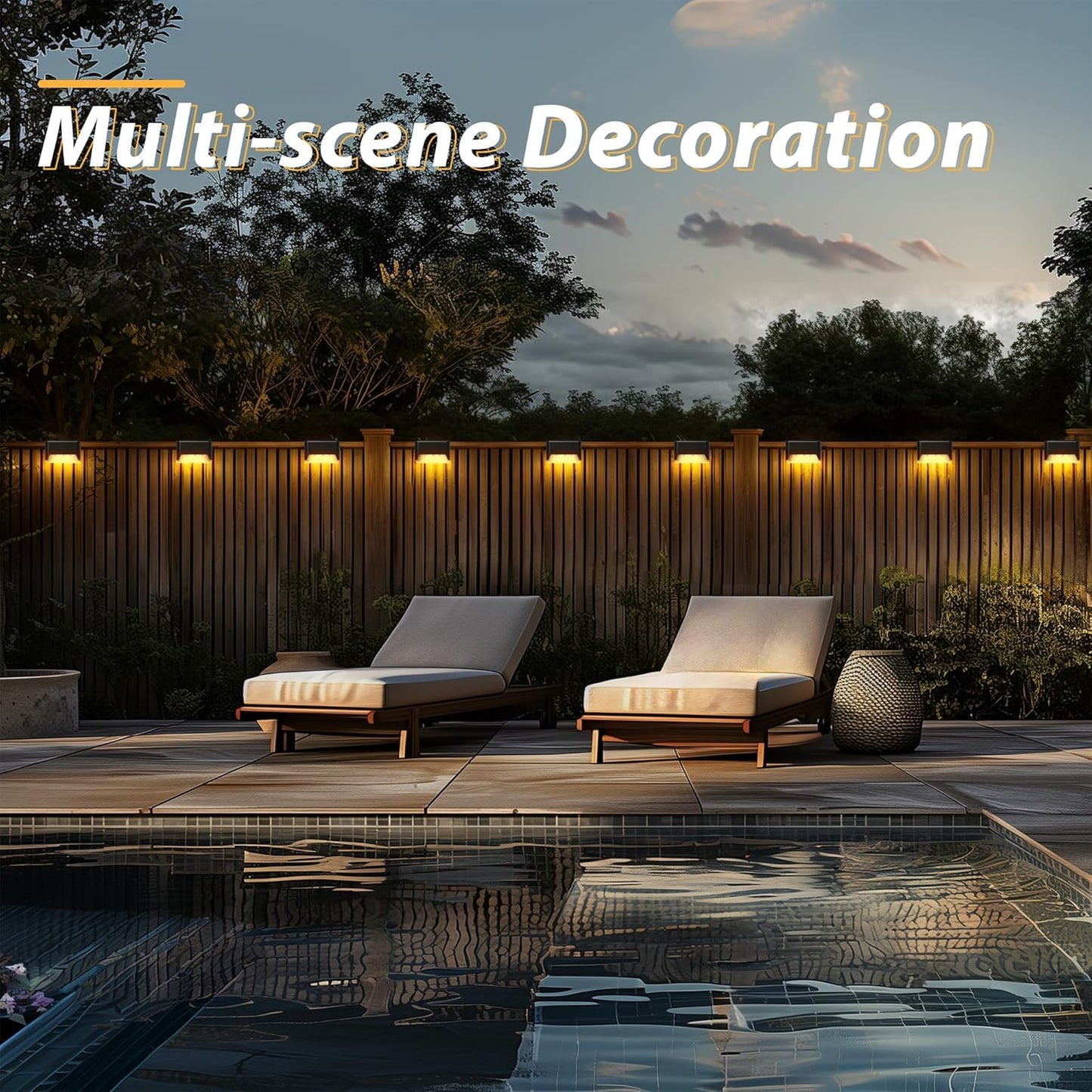 16 Solar Step Lights for Deck and Stairs
