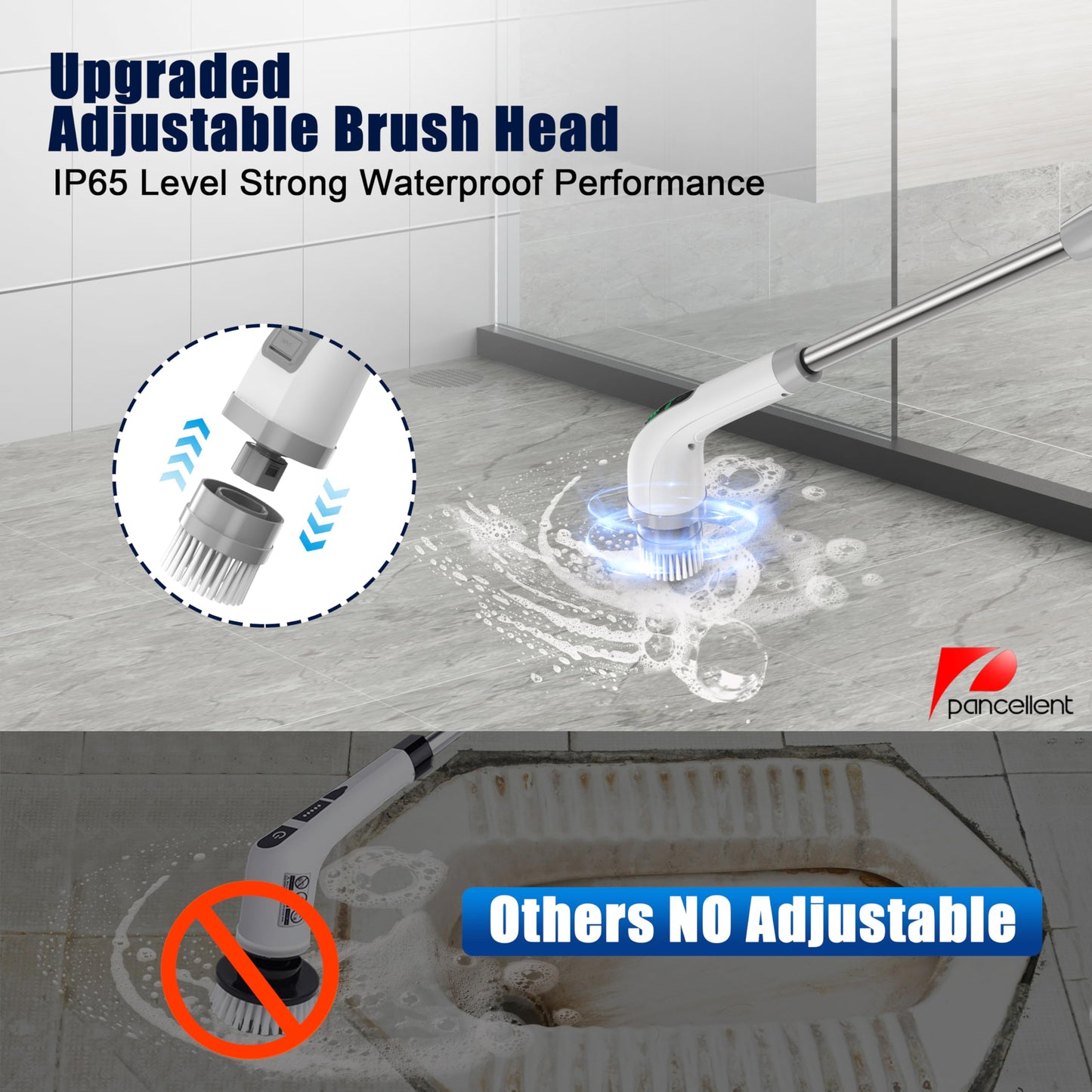 Electric Spin Scrubber with Extension Arm